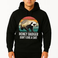 Honey Badger DonT Give A Shit Vintage Style Hoodie