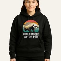 Honey Badger DonT Give A Shit Vintage Style Hoodie