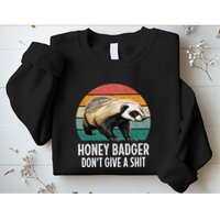 Honey Badger DonT Give A Shit Vintage Style Sweatshirt