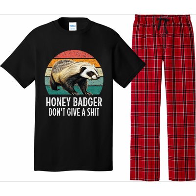 Honey Badger DonT Give A Shit Vintage Style Pajama Set