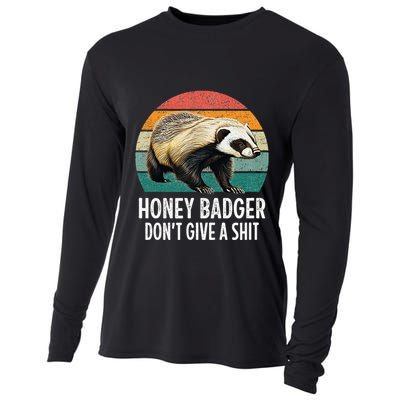 Honey Badger DonT Give A Shit Vintage Style Cooling Performance Long Sleeve Crew