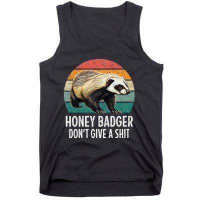 Honey Badger DonT Give A Shit Vintage Style Tank Top