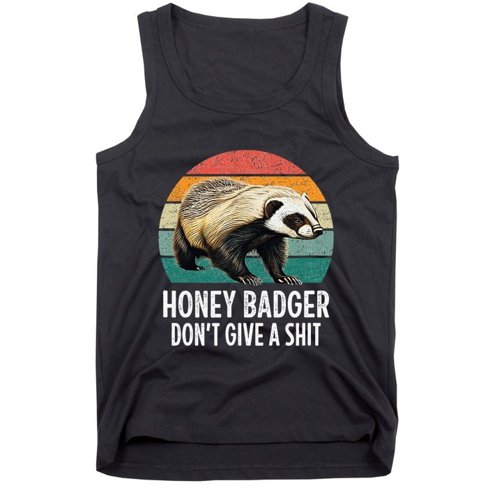 Honey Badger DonT Give A Shit Vintage Style Tank Top