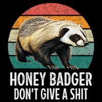 Honey Badger DonT Give A Shit Vintage Style Tank Top