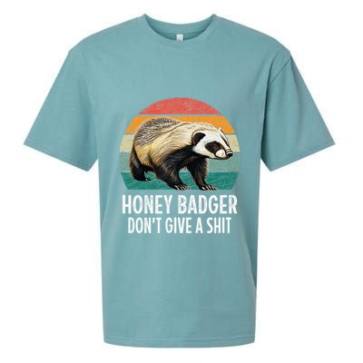 Honey Badger DonT Give A Shit Vintage Style Sueded Cloud Jersey T-Shirt