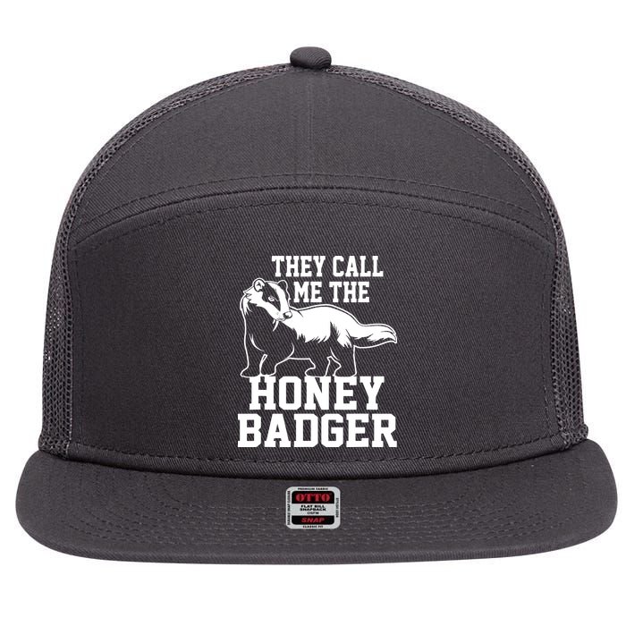 Honey Badger Dont Team Marten 7 Panel Mesh Trucker Snapback Hat