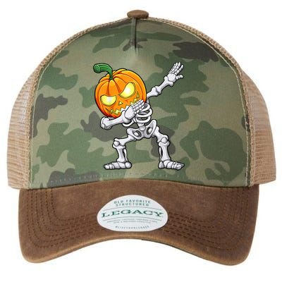 Halloween Boys Dabbing Skeleton Scary Pumpkin Jack O Lantern Legacy Tie Dye Trucker Hat