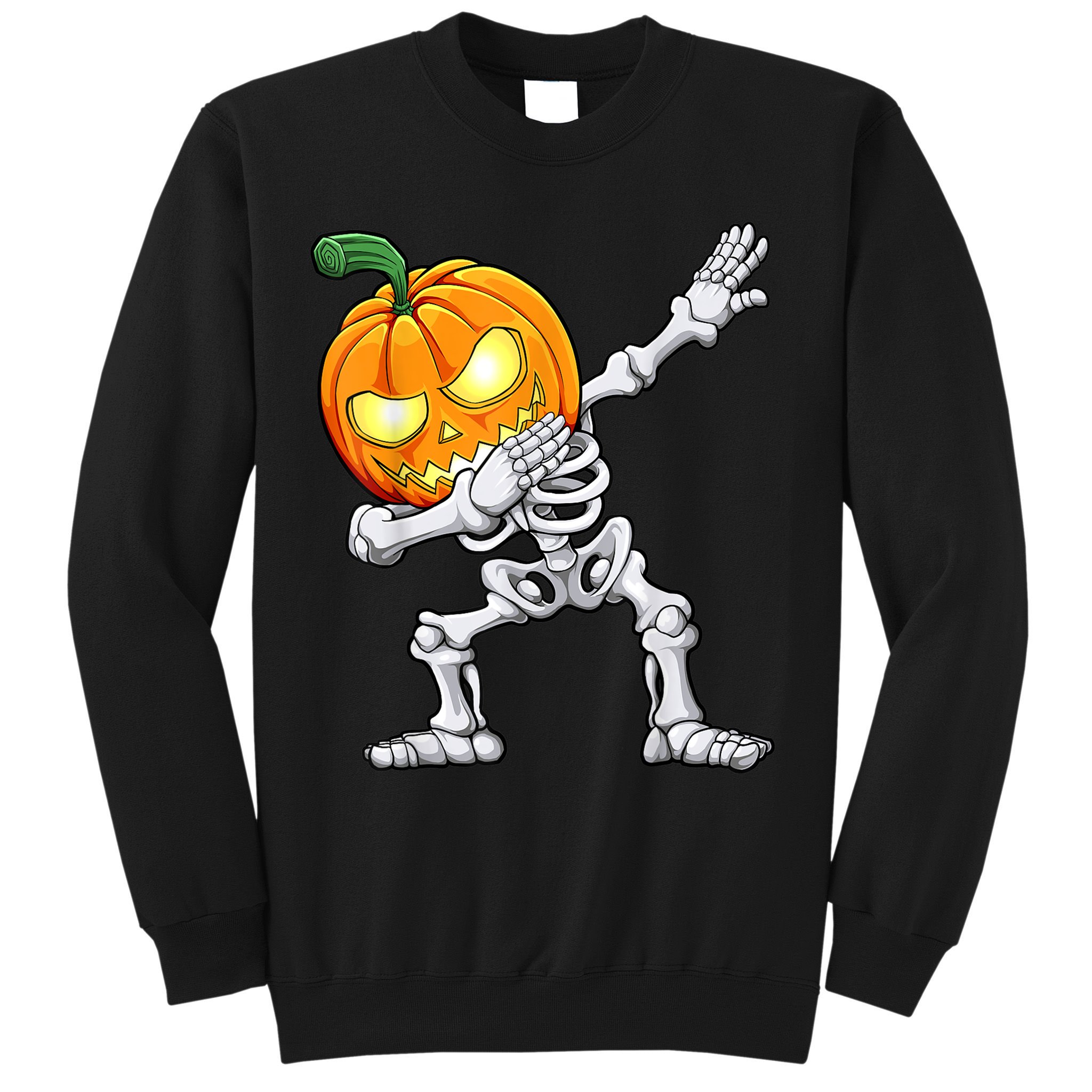 Halloween Boys Dabbing Skeleton Scary Pumpkin Jack O Lantern Sweatshirt