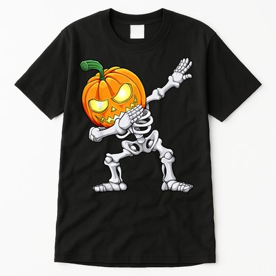 Halloween Boys Dabbing Skeleton Scary Pumpkin Jack O Lantern Tall T-Shirt