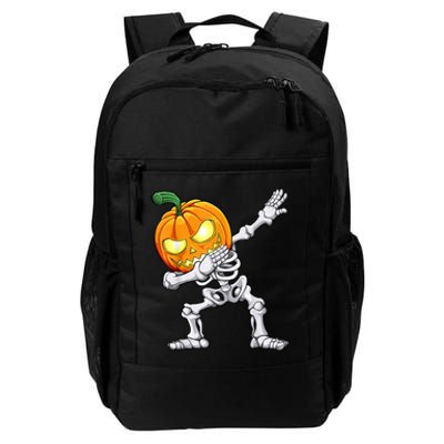 Halloween Boys Dabbing Skeleton Scary Pumpkin Jack O Lantern Daily Commute Backpack