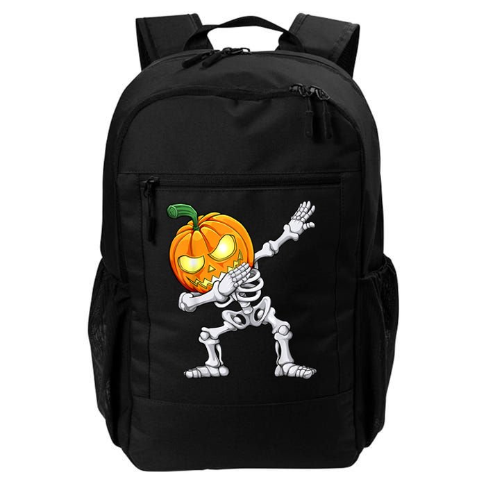 Halloween Boys Dabbing Skeleton Scary Pumpkin Jack O Lantern Daily Commute Backpack