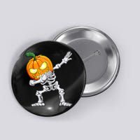 Halloween Boys Dabbing Skeleton Scary Pumpkin Jack O Lantern Button