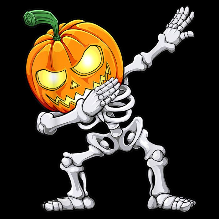 Halloween Boys Dabbing Skeleton Scary Pumpkin Jack O Lantern Bag