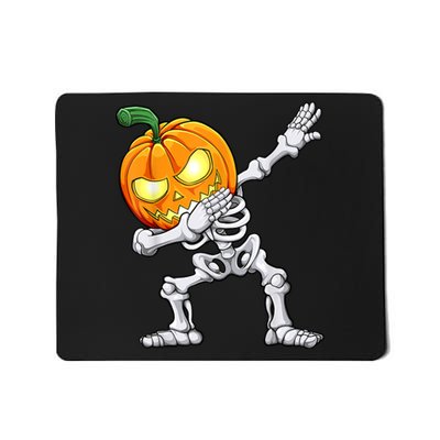 Halloween Boys Dabbing Skeleton Scary Pumpkin Jack O Lantern Mousepad