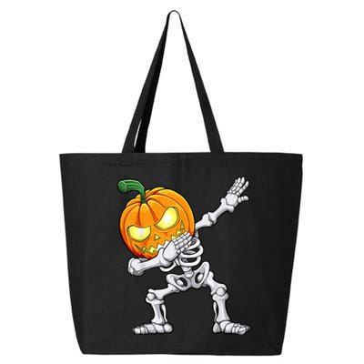 Halloween Boys Dabbing Skeleton Scary Pumpkin Jack O Lantern 25L Jumbo Tote