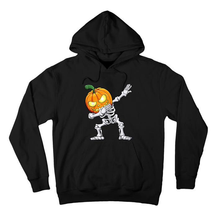 Halloween Boys Dabbing Skeleton Scary Pumpkin Jack O Lantern Tall Hoodie