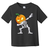 Halloween Boys Dabbing Skeleton Scary Pumpkin Jack O Lantern Toddler T-Shirt