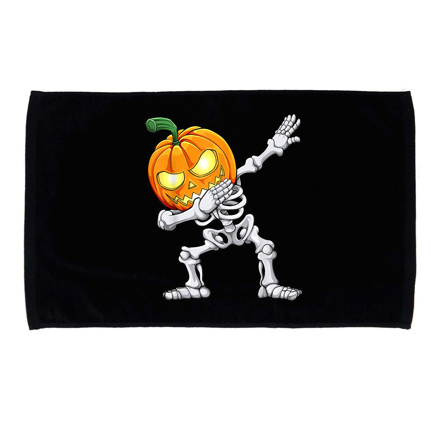 Halloween Boys Dabbing Skeleton Scary Pumpkin Jack O Lantern Microfiber Hand Towel