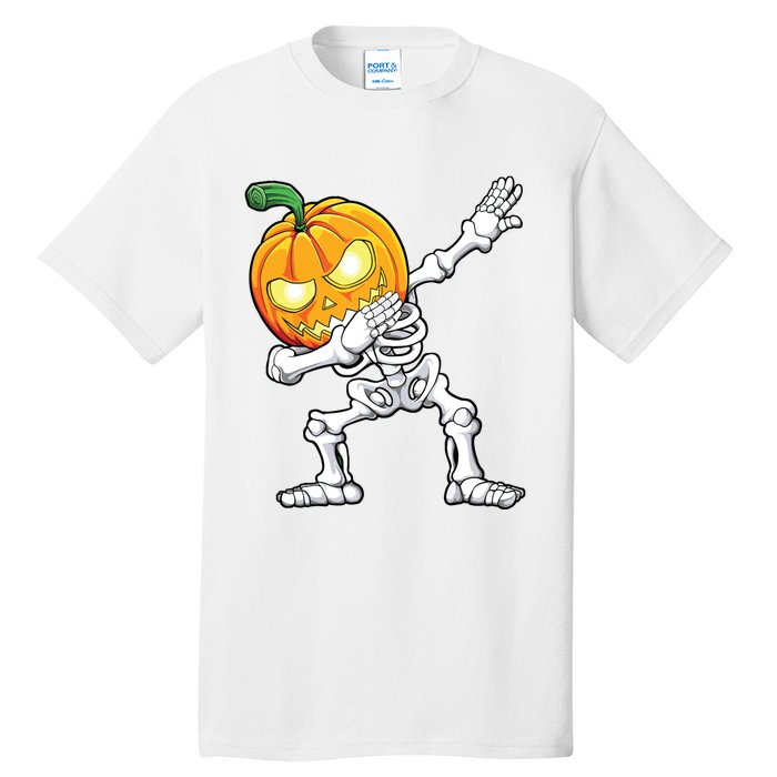 Halloween Boy Dabbing Skeleton Scary Pumpkin Jack O Lantern Tall T-Shirt