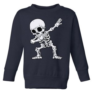 Halloween Boy Dabbing Skeleton Skull Rib Cage Dab Dance Toddler Sweatshirt