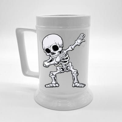 Halloween Boy Dabbing Skeleton Skull Rib Cage Dab Dance Beer Stein