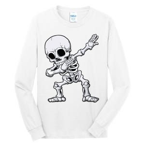 Halloween Boy Dabbing Skeleton Skull Rib Cage Dab Dance Tall Long Sleeve T-Shirt