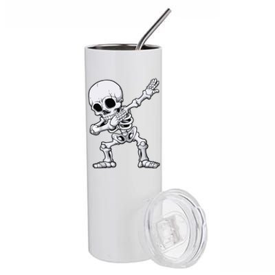 Halloween Boy Dabbing Skeleton Skull Rib Cage Dab Dance Stainless Steel Tumbler