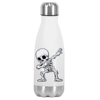 Halloween Boy Dabbing Skeleton Skull Rib Cage Dab Dance Stainless Steel Insulated Water Bottle