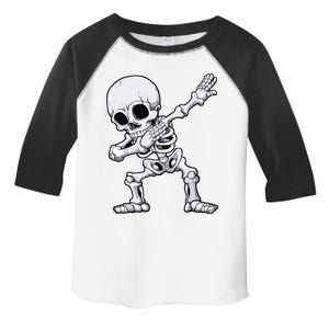 Halloween Boy Dabbing Skeleton Skull Rib Cage Dab Dance Toddler Fine Jersey T-Shirt