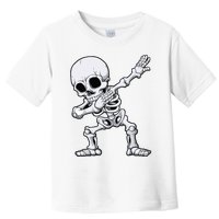 Halloween Boy Dabbing Skeleton Skull Rib Cage Dab Dance Toddler T-Shirt