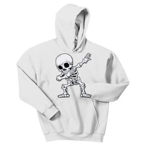 Halloween Boy Dabbing Skeleton Skull Rib Cage Dab Dance Kids Hoodie