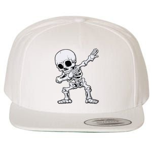 Halloween Boy Dabbing Skeleton Skull Rib Cage Dab Dance Wool Snapback Cap