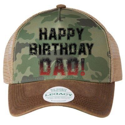 Happy Birthday Dad BDay Papa Birthday Dad Legacy Tie Dye Trucker Hat