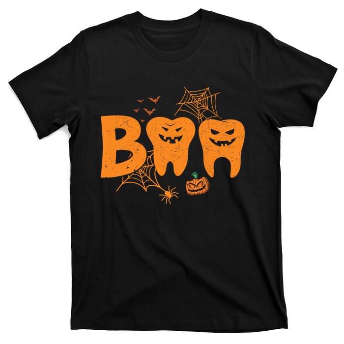 Halloween Boo Dentist Pumpkin Costume Dental Assistant T-Shirt