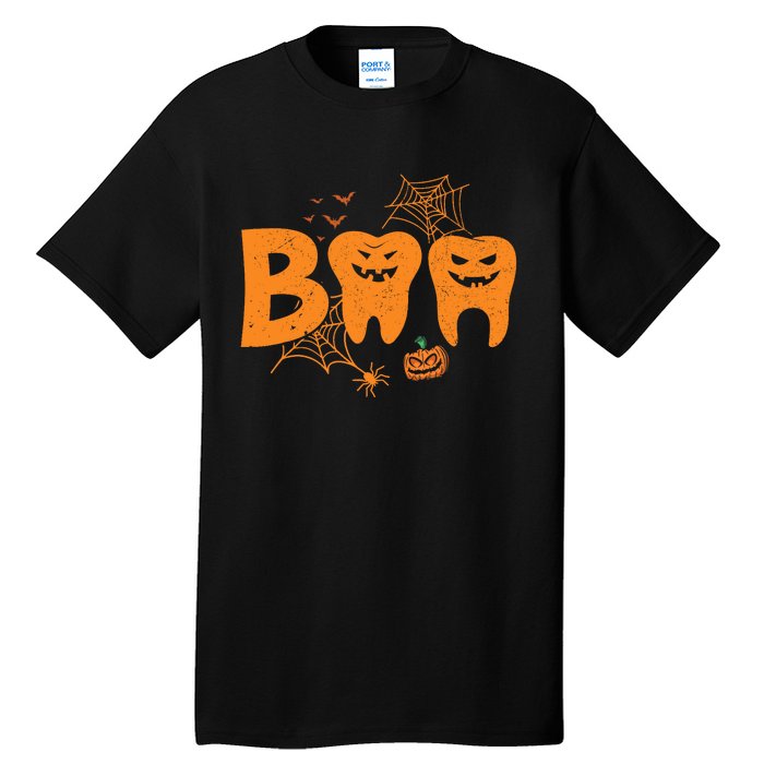 Halloween Boo Dentist Pumpkin Costume Dental Assistant Tall T-Shirt