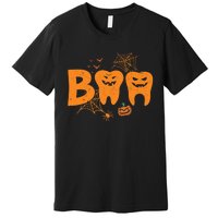 Halloween Boo Dentist Pumpkin Costume Dental Assistant Premium T-Shirt