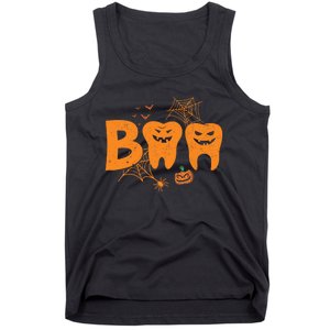 Halloween Boo Dentist Pumpkin Costume Dental Assistant Tank Top