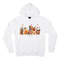 Halloween Boxer Dog Fall Coffee Pumpkin Spice Latte Hoodie