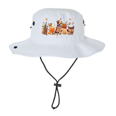 Halloween Boxer Dog Fall Coffee Pumpkin Spice Latte Legacy Cool Fit Booney Bucket Hat