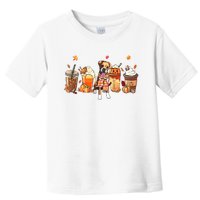 Halloween Boxer Dog Fall Coffee Pumpkin Spice Latte Toddler T-Shirt