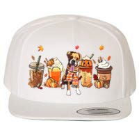 Halloween Boxer Dog Fall Coffee Pumpkin Spice Latte Wool Snapback Cap