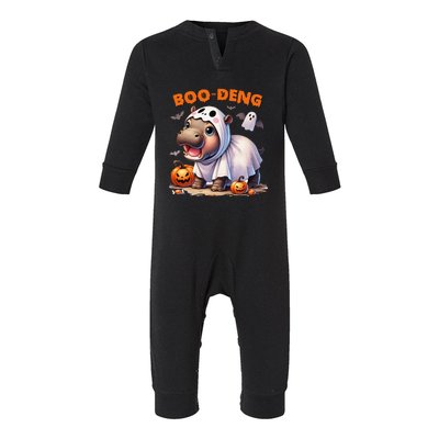 Halloween Boo Deng Moo Deng Hippo Cute Infant Fleece One Piece