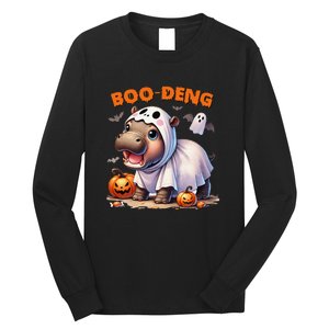 Halloween Boo Deng Moo Deng Hippo Cute Long Sleeve Shirt