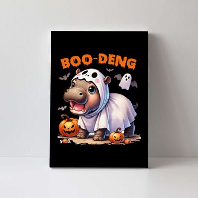 Halloween Boo Deng Moo Deng Hippo Cute Canvas