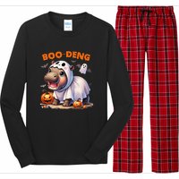 Halloween Boo Deng Moo Deng Hippo Cute Long Sleeve Pajama Set