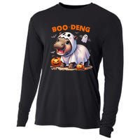 Halloween Boo Deng Moo Deng Hippo Cute Cooling Performance Long Sleeve Crew