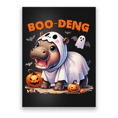 Halloween Boo Deng Moo Deng Hippo Cute Poster