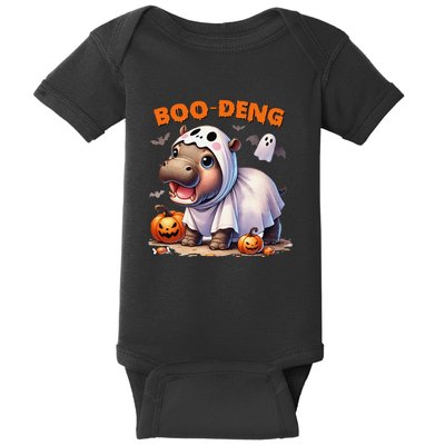 Halloween Boo Deng Moo Deng Hippo Cute Baby Bodysuit