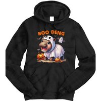 Halloween Boo Deng Moo Deng Hippo Cute Tie Dye Hoodie