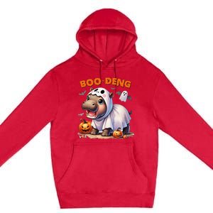 Halloween Boo Deng Moo Deng Hippo Cute Premium Pullover Hoodie